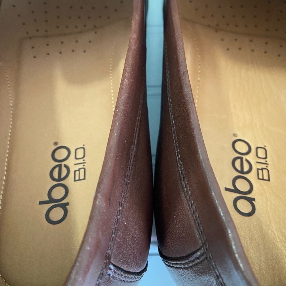 Abeo New Mens Size 11.5 Brown Leather Slip On Shoes - Picture 7 of 8